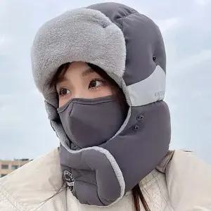 남녀공용 겨울 귀달이 마스크 모자 라이더 방한 털