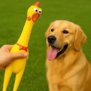멍멍토이 삑삑이 닭 장난감 강아지 소리나는 인형 삑삑이닭