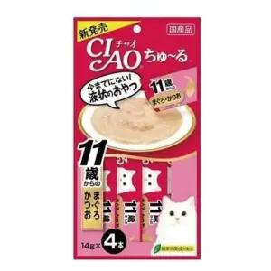 고양이 간식 츄르 파우치 참치 가다랑어 노묘용 스낵 (WFK6PM3)