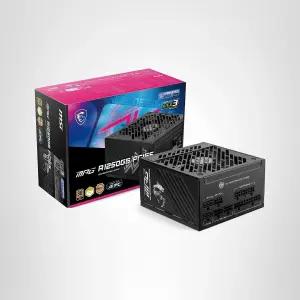 MSI MPG A1250GS PCIE5 완전 모듈형 게이밍 1250W 전원 공급 장치 80 골드 듀얼 12V2x6 케이블 서버급