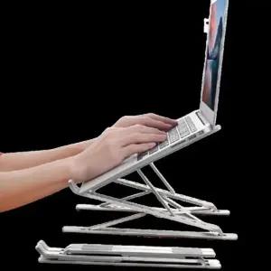 튼튼한 노트북 태블릿 거치대 받침대 2단 접이식 (WFK90KY)