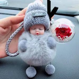 베이비 로즈 밍크털 키홀더 WB9E3EF