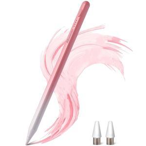 [미국배송] 터치스크린용 크리에이티브 스타일러스 펜 - 긴 배터리 수명 아이폰호환/아이패드호환/삼성호환/HUAWEI/LENOVO 및 기타 IOS/안드로이드 태블릿용 범용 호환성 그리기 쓰기용 핑크