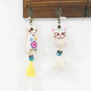 수작업 고양이 곰 가방고리 WDFF17F