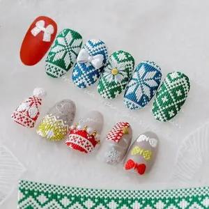 겨울 입체 크리스마스네일스티커 곰돌이네일 도톰 (WFK9CXQ)