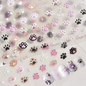 고품질 고양이발스티커 입체스티커 고양이발네일 귀여운 (WFK9D4H)