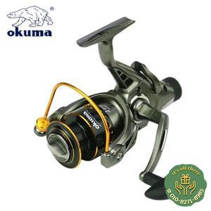 OKUMA 듀얼 릴리스 전면 및 후면 브레이크 낚시 휠 12Kg 최대 드래그 낚시 릴 4.9:1 고속 3000-6000