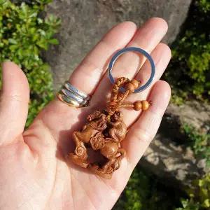 귀신?는 복숭아나무 말 원숭이 키링 WFFZS68