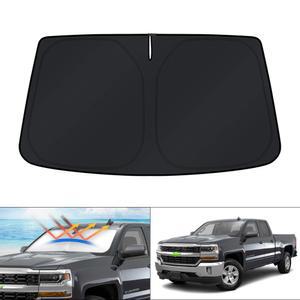1999 2006 쉐보레 실버라도 차단으로 시에라 유지하세요 시원하게 액세서리용 자외선 KUST 3500 선쉐이드 HD GMC 2500 폴더블 자동차를 1500 윈드실드 블록