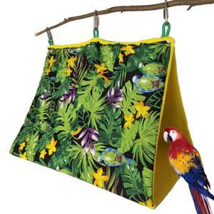 미니 소형 소형 애완 동워터용 새 앵무새 둥지 걸이 케이지 텐트  해먹  삼각형 오두막  쉘터 퍼치 스탠드