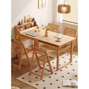 공간활용 좁은집 변신 선반 책상 색상 나무 식탁 접이식