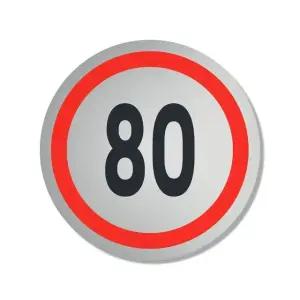 빛반사 속도제한 스티커 80km 안내표지판 안내판 표지 (WFK933R)