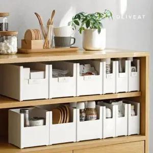 올리브엣 팬트리 다용도 리빙박스 수납함 (대) W991ECD