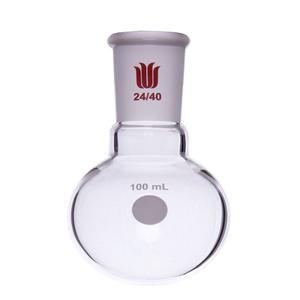 SYNTHWARE 단일 목 둥근 바닥 볼 병 조인트 2440 용량 25mL-5000mL 붕규산 유리 플라스크