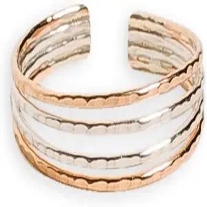 발가락 반지 포 스트랜드 .925 스털링 실버 14K 골드 필 발 또는 미디용 조절 가능한 여성 소녀 남성용