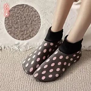 발목 벨벳 융털 덧신 발열 양털 양말 겨울 수면