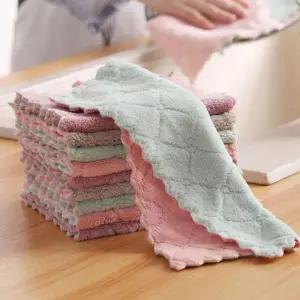 [하프클럽/]행주 벨벳 손걸레 극세사 양면 흡수 랜덤 대 10개입