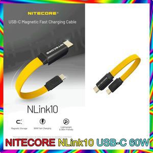 도니식 NLink10 USB-C 60W 고속 충전 케이블 NITECORE NB10000 보조베터리 전화 7CM  듀얼 Type-C 자기 저