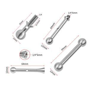 도니식 D12mm 볼 헤드-1/4 남성/여성  매직 암 스터드 엔드 볼트 듀얼 헤드 스테인레스 스틸 304 어댑터