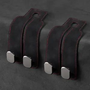 아멜리티 카시트 백 수납 후크 카 지갑 헤드레스트용 지갑용 및 가방 귀여운 (블랙-2 팩)