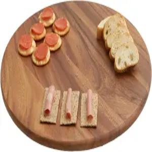 우다드 찰스 라운드 레이지 수잔 턴테이블 스테인리스 스틸 볼 베어링 메커니즘(브라운)