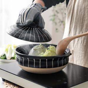 뚝배기 내열 그릇 반코야키 주부 된장 스끼야끼 범용 3 세라 스튜세라믹 뚜껑 4인용