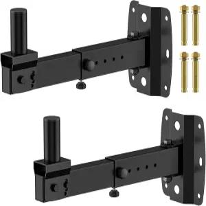 35mm 장착 구멍이 있는 대형 스피커 벽 마운트용 조절 가능한 PA 마운트 브래킷 Aiweiwa 쌍 - 공간 절약을