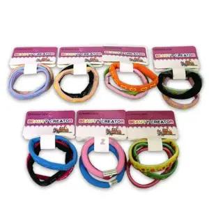 디자인 칼라 머리끈 머리 고무줄 헤어끈 고무 밴드 3P