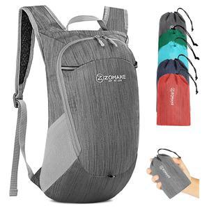 [미국배송] ZOMAKE 초경량 패커블 백팩 18L 소형 접이식 하이킹 방수 데이팩 여행용 (미디엄 그레이)