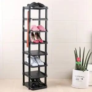 좁은현관신발정리대 간이신발장 아파트 좁은현관 틈새 신발수납대 8켤레