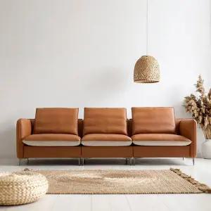 UND 듀오 이태리 천연면피 + 기능성패브릭 4 인 소파 코스트코 마켓송지2512