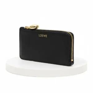 [로에베]25FW Pebble Coin Card Holder in shiny nappa calfskin CANBZ40X01 1100 샤이니 나파 카프스 페