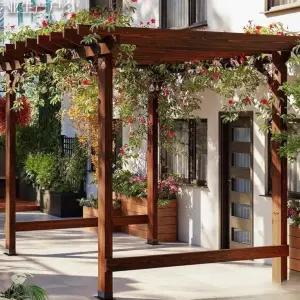 원목 파고라 야외 정자 테라스 정원 지붕 펜션 쉼터