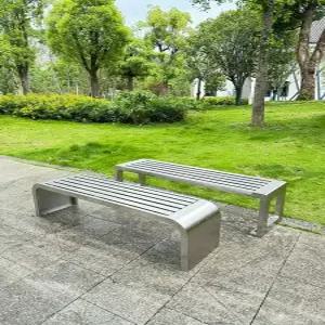 야외 스테인레스 벤치의자 정원 정류장 대기 철제