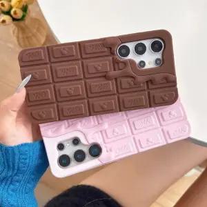 초콜릿모양 입체 말랑 실리콘 갤럭시 S25 S24 S23 FE 플러스 울트라 케이스