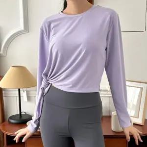 긴팔 티셔츠 무지 여성 운동 요가 언발사선