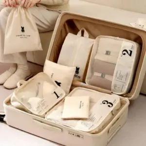 부피순삭 압축 정리 여행 파우치 세트 7종 캐리어 깔끔정리 파우치 (WFKAF5B)