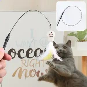 막대 교체 블랙 예쁜 낚시대 핑크 리필 고양이 장난감 (WFKB8HF)