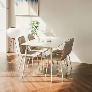 [신세계라이브쇼핑]동서가구 해브 포세린 통세라믹 4인용 식탁세트 (의자4) DF927705