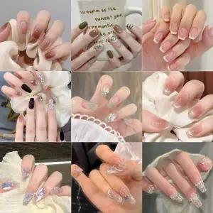 붙이는 파츠 손톱 세트 풀팁 셀프 젤 팁 아트 (WFKANIQ)