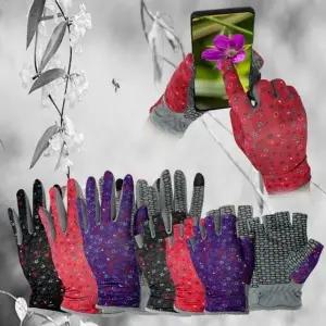 [하프클럽/]미니 꽃 장갑 쿨 여성 등산 장갑 운전 스포츠 여름 반