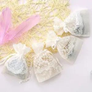 장식용망사파우치 20대 망사주머니 감성소품 망사복주머니 레이스