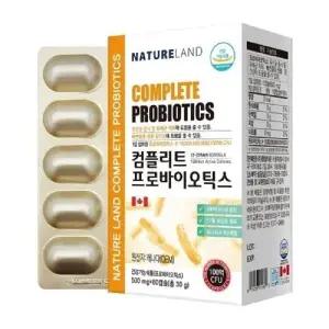 네이처랜드 컴플리트 프로바이오틱스 500mg x 60캡슐 편안한 장 위해