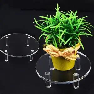 [하프클럽/]원형 아크릴 진열대 소형 소품진열 투명 원형 받침대