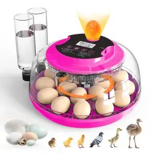 부화란 인큐베이터 18개의 알 용량 달걀 캔들러가 있는 자동 터너 온도 및 습도 조절 닭 오리 메추라기