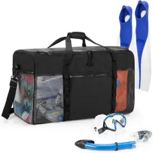 스쿠버 다이빙 장비용 파스롬 XL 메시 다이브 더플백 스노클링 수영 비치 및 체육관 용품용 오버사이즈