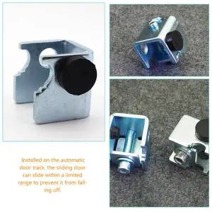 고하중 자동 정지 기능 아연 도금 스틸 슬라이딩 하드웨어 트랙 범퍼 충돌 방지 고무 패드 두꺼운 프로파일
