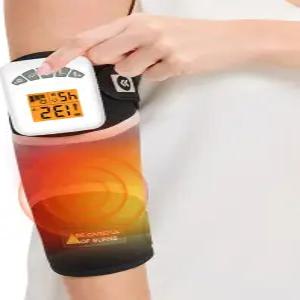 테니스 팔꿈치 보호용 무선 온열 패드 5000mAh 배터리 팔 마사지기 3단계 진동 104-140°F 조절 가능 온도