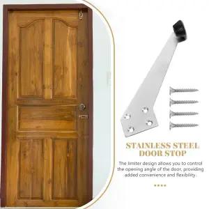 90도 도어 스토퍼 304 스테인레스 스틸 버퍼 무소음 고무 왼쪽 상단 위치 고정 도어 손잡이 보호 스토퍼
