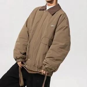 2컬러 겨울점퍼 남자아우터 배색 스트릿 남성 블루종 빈티지블루종 패션점퍼